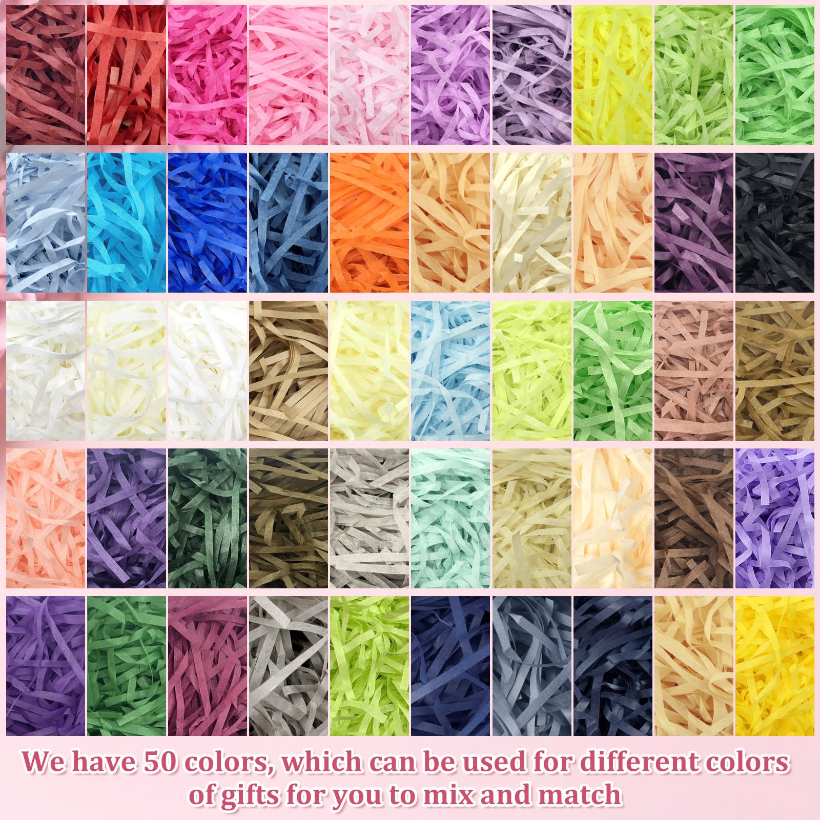 Amazon.com: Tigeen 50 Pack Crinkle Cut Paper Shred Filler